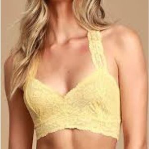 Free People Lemon Water Ice Lace Bralette